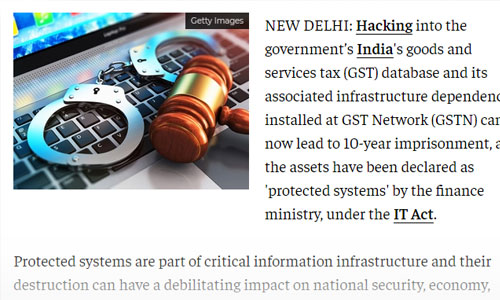 Hacking GST database can now lead to 10 year imprisonment